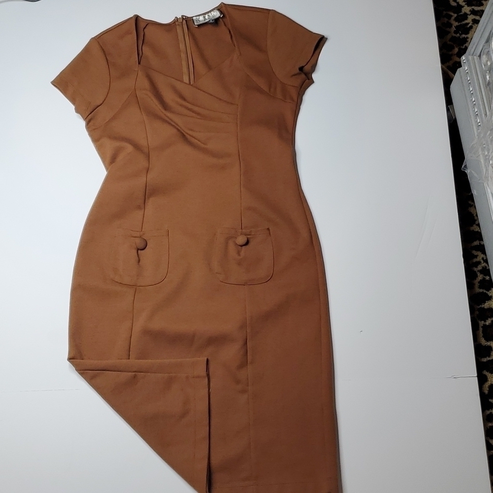 Vintage Mary McFadden Career Dress 10 cap sleeve